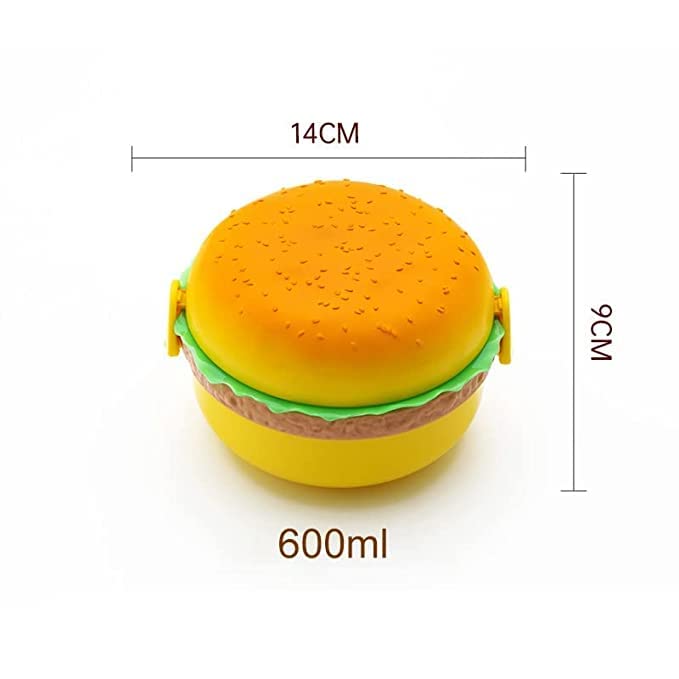 Round Burger Lunch Box for Office and School