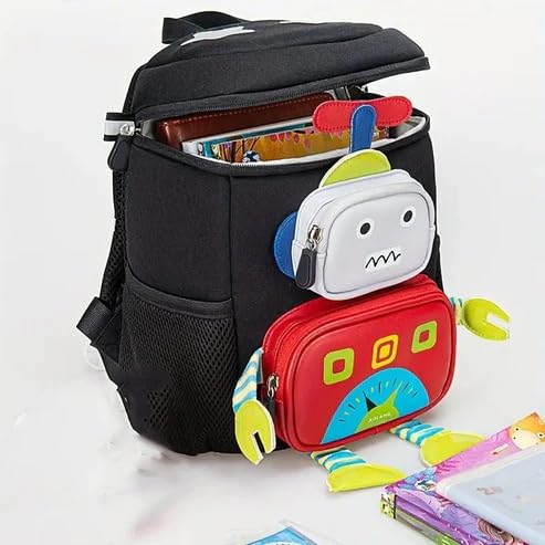 new Robot 3D Print School Bag and College Bag for Student, Multipurpose Bagpack, Orthopaedic Lightweight School Bag, Travel Bag, Picnic Bag.