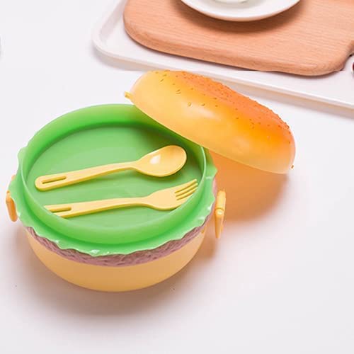 Round Burger Lunch Box for Office and School