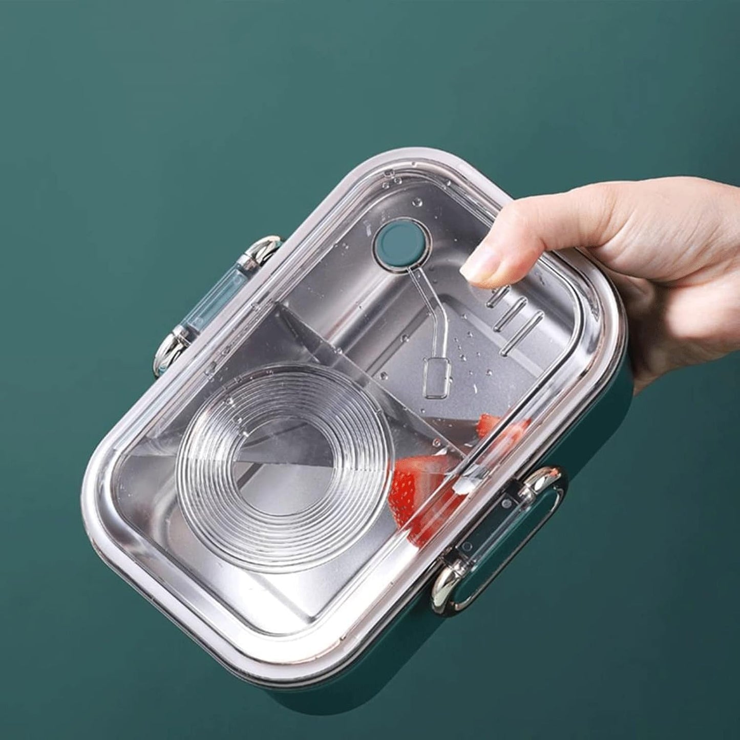 Lunch Box with Spoon, Fork & Chopsticks