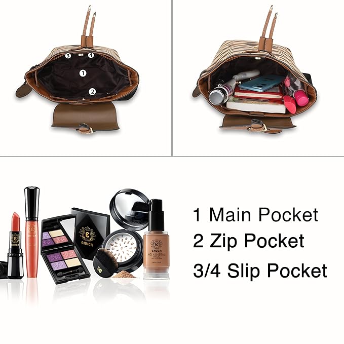 PU Leather Shoulder Backpack For Women's