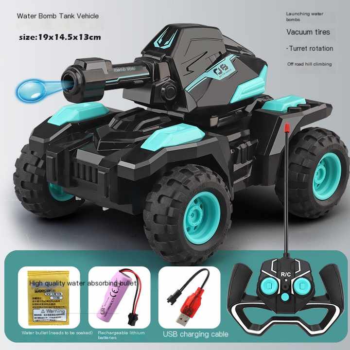 SF RC Military Tank with Water Bullet Shooting, 4WD, Rechargeable Battery