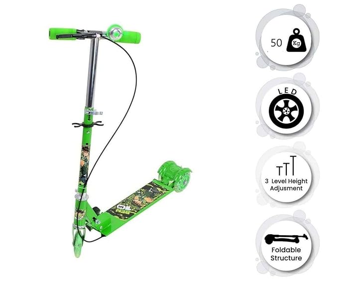 Kid Fordable 3 Wheeler Cycle Height Adjustable Scooter Runner Ride On