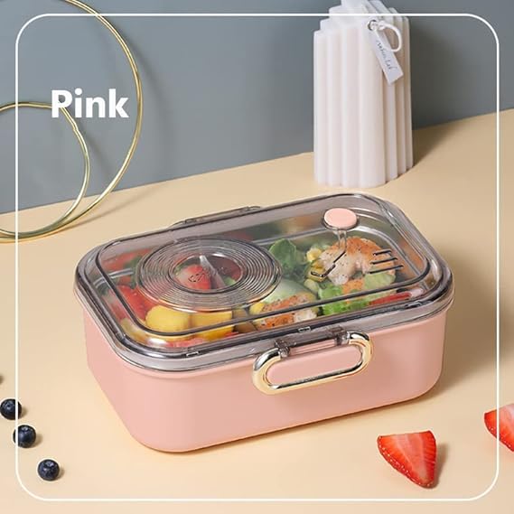 Lunch Box with Spoon, Fork & Chopsticks