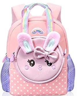 Cute Bow Rabbit Backpacks for Kids Girls Boys Cute Toddler Backpack Preschool Nursery Travel Bag