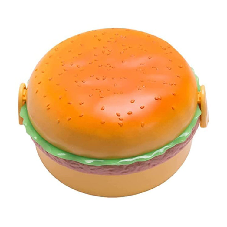 Round Burger Lunch Box for Office and School