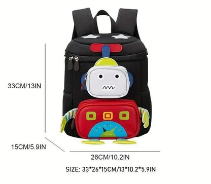 new Robot 3D Print School Bag and College Bag for Student, Multipurpose Bagpack, Orthopaedic Lightweight School Bag, Travel Bag, Picnic Bag.