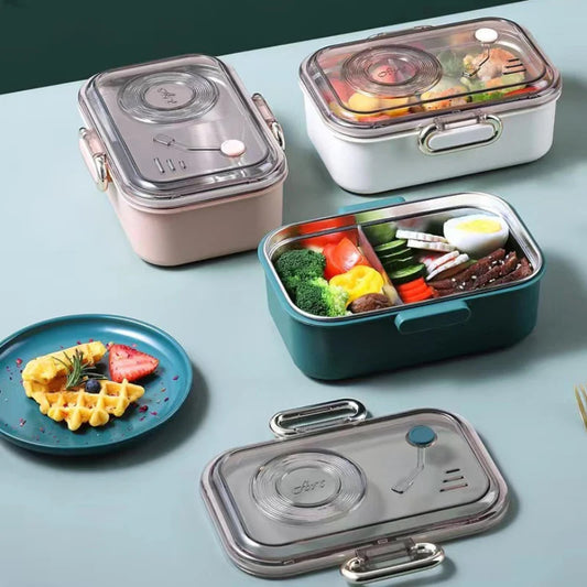 Lunch Box with Spoon, Fork & Chopsticks