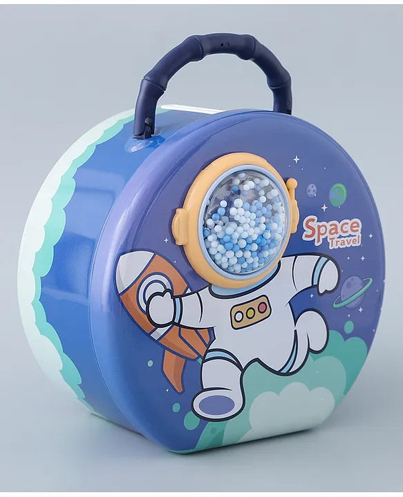Space Theme Money Bank with Lock