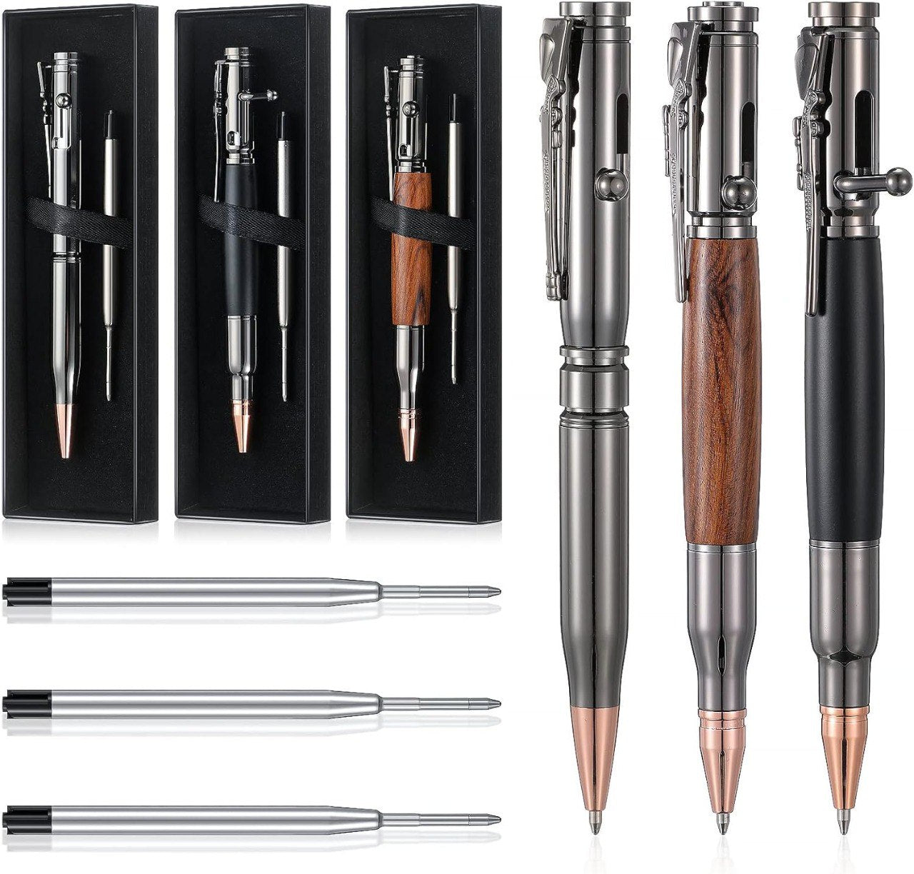 Bolt Action Bullet Ballpoint Pen with refill for gun lover, hunter