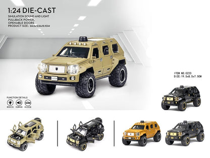 G-Patton Big Daddy SUV – Die-Cast Pull Back Car with Lights & Sound (1:24 Scale)