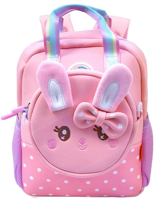 Cute Bow Rabbit Backpacks for Kids Girls Boys Cute Toddler Backpack Preschool Nursery Travel Bag
