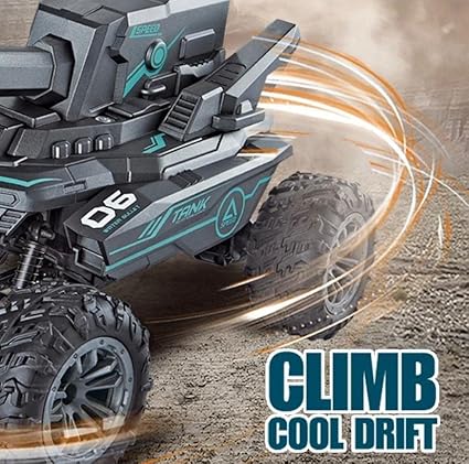 RC Tank Car with Water Bullet Shooting, LED Lights, Sounds & 4WD – Monster Truck Style for Kids