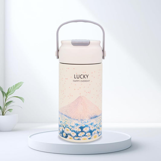 750ml Stainless Steel Bottle – Vacuum Insulated, Leakproof Lid, Built-in Straw & Filter for Hot & Cold Drinks