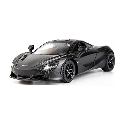 McLaren 720S Die-Cast Pull Back Car with Openable Doors, Lights & Sound (1:32 Scale)