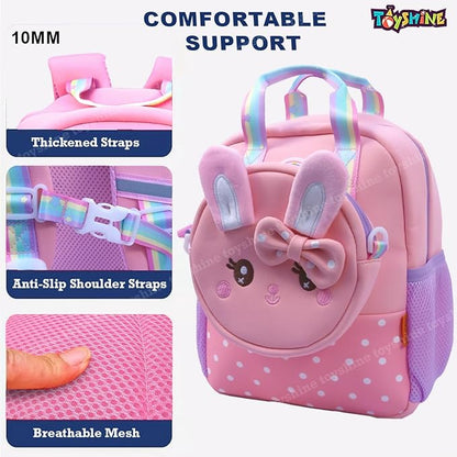 Cute Bow Rabbit Backpacks for Kids Girls Boys Cute Toddler Backpack Preschool Nursery Travel Bag