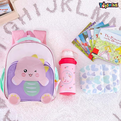 30cm Cute Dino Theme Kindergarten Backpack for Kids Girls Boys Toddler Backpack Preschool Nursery Travel Bag Picnic Bag, Mini Size