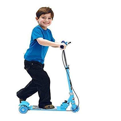 Kid Fordable 3 Wheeler Cycle Height Adjustable Scooter Runner Ride On